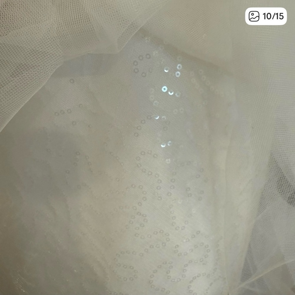 Stunning Joan Calabrese for Mon Cherri Flower Girl Dress in Ivory/Petal size 7 - Picture 10 of 15